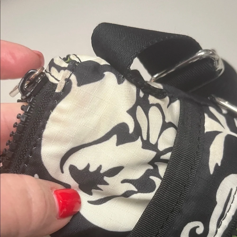 Brighton Nylon Black and White Patterned Shoulder / Crossbody Bag